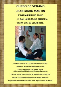 Curso de verano Jean-Marc Martín @ Dojo Assoc.Cult. Aikido Sakaki | Caldes de Montbui | Cataluña | España